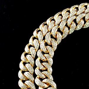 Men's 18K Two Tone CZ Gold Chain